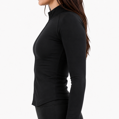 Long Sleeve Skipping Zip Top