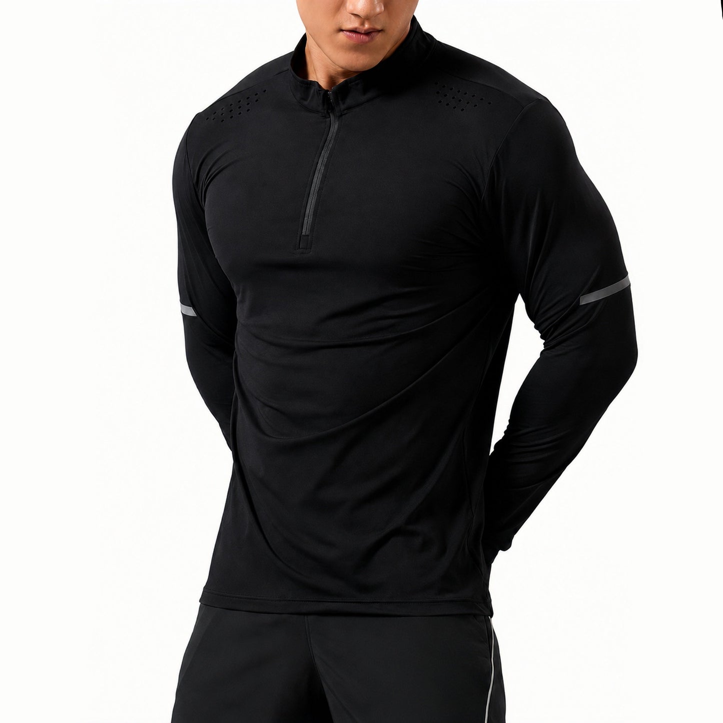 Long Sleeve Compression Zip Shirt