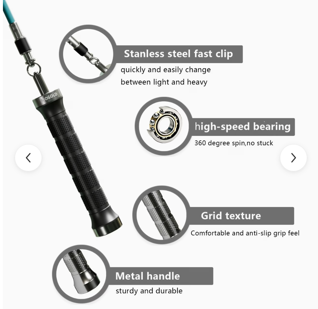 Weighted Skipping Rope Set Metal